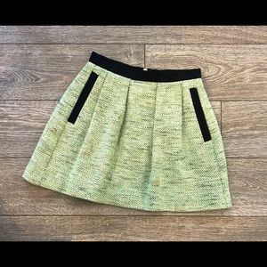 French Connection lime green tweed mini skirt